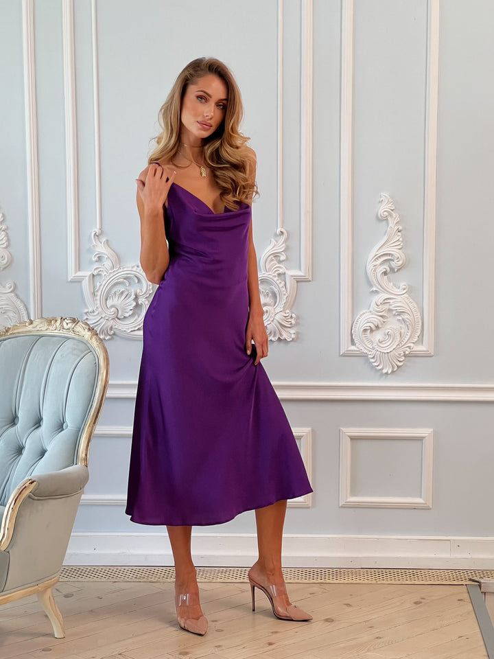 Mary Classic Silk Slip purple