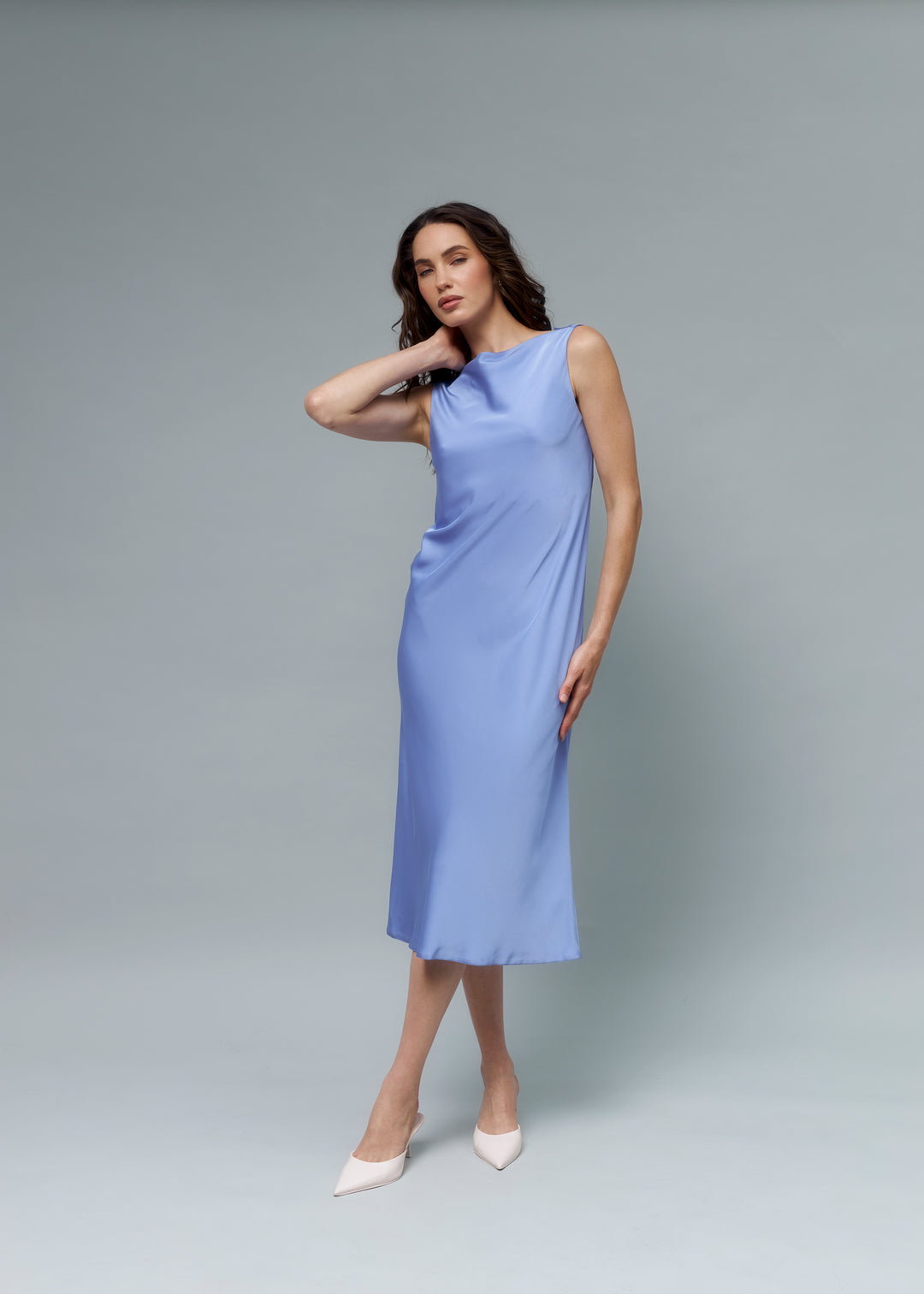 Lily Midi Cowl Dress Lavender