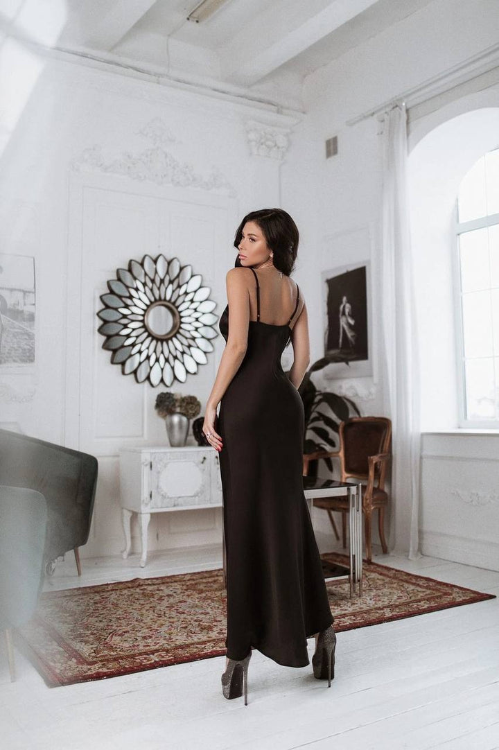 Midaxi classic Silk Slip Black