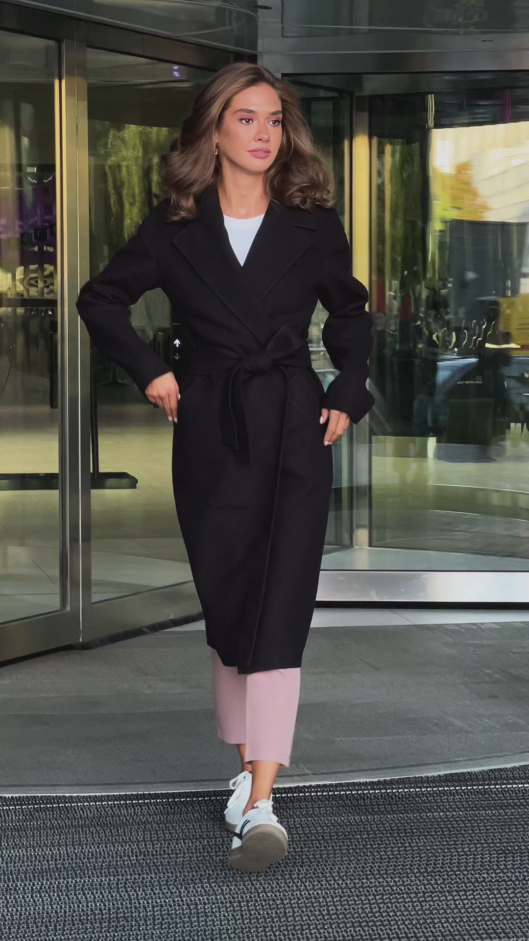 Madrid Wool Wrap coat Black